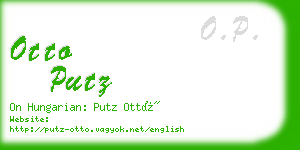 otto putz business card